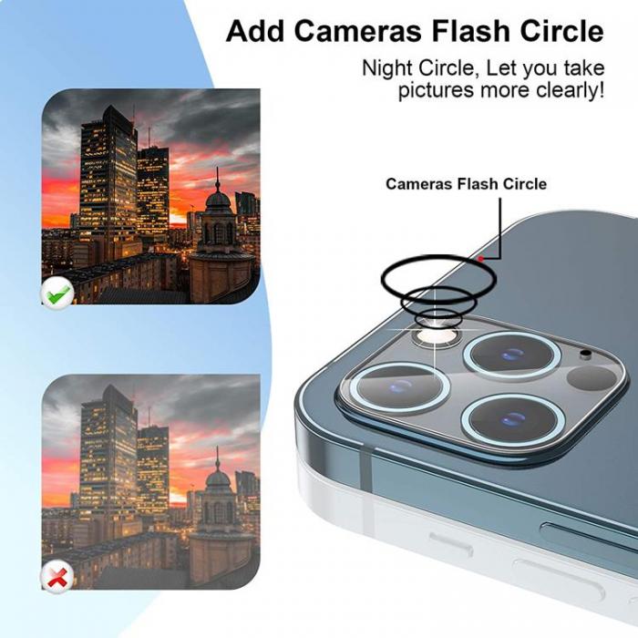 A-One Brand - [4-PACK] 2 X Kameralinsskydd i Hrdat Glas + 2 X Hrdat glas iPhone 11 Pro