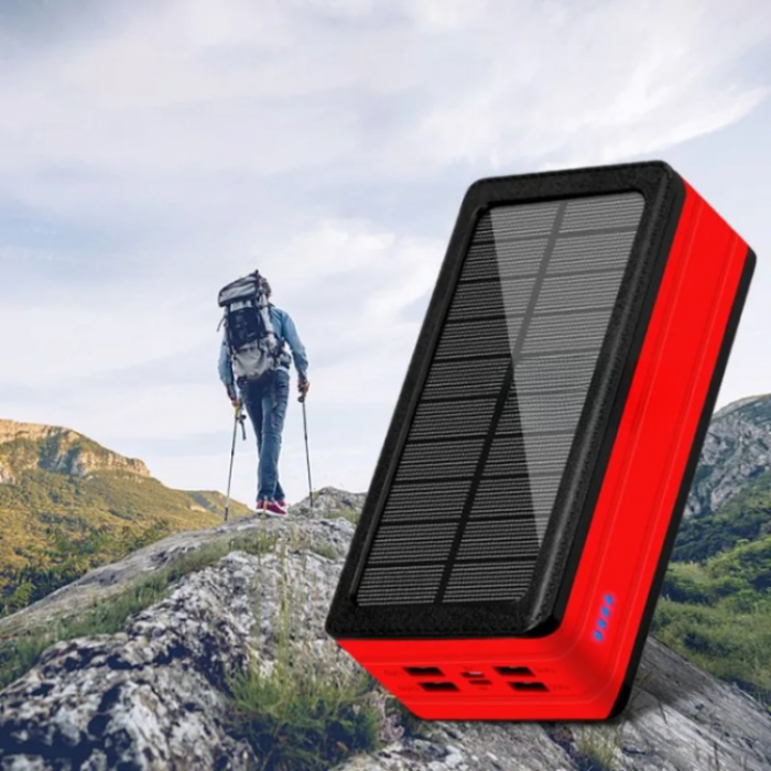 A-One Brand - Powerbank 50000mAH med 32-LED Camping Light - Rd