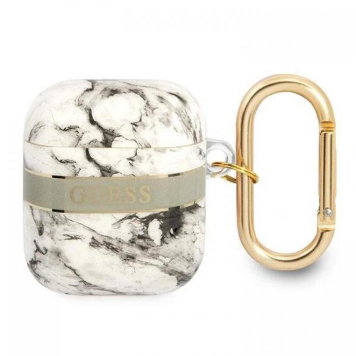 Guess - Guess Airpods Skal Marble Strap Collection - Gr