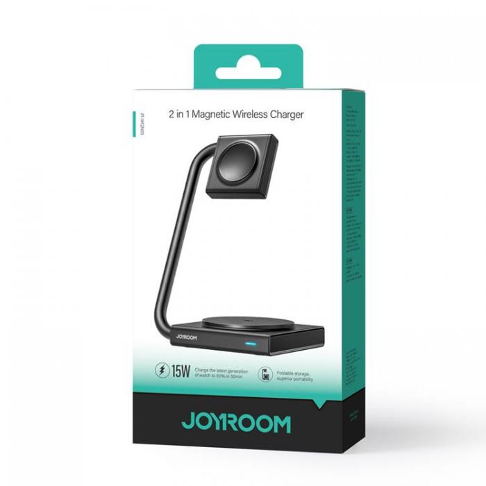 Joyroom - Joyroom 2in1 Qi MagSafe Trdls Laddare iPhone, Apple Watch 15W