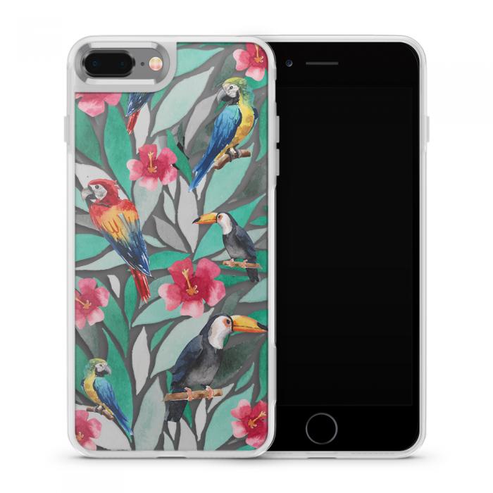 UTGATT5 - Fashion mobilskal till Apple iPhone 8 Plus - Parrot jungle