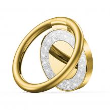 A-One Brand - Metal Glitter Ringhållare till Mobiltelefon - Gold