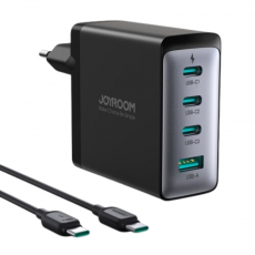 Joyroom - Joyroom GaN laddare 3x USB-C USB-A + USB-C/USB-C Kabel 100W - Svart