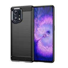 A-One Brand - Oppo Find X5 Mobilskal Carbon Flexible - Svart