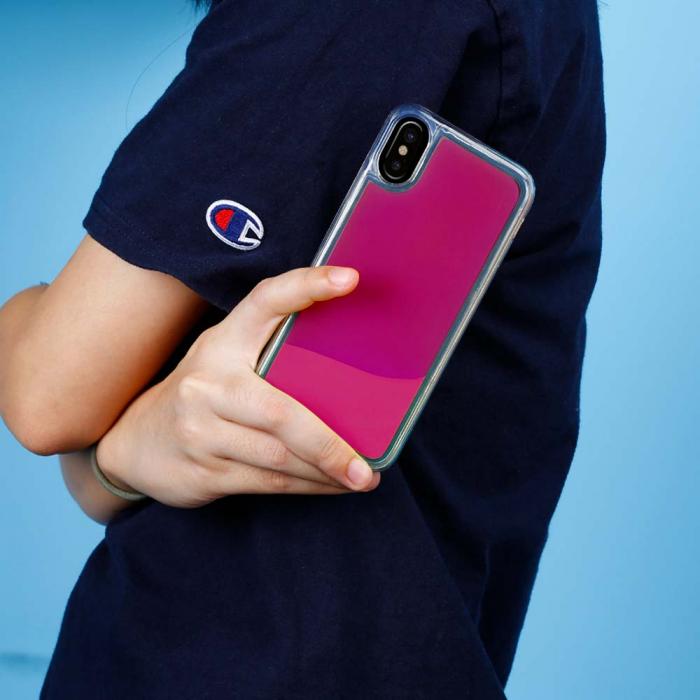 A-One Brand - Liquid Neon Sand skal till iPhone X - Violet