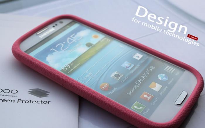 UTGATT4 - Seepoo Silikonskal till Samsung Galaxy S3 i9300 + Skrmskydd (Rosa)