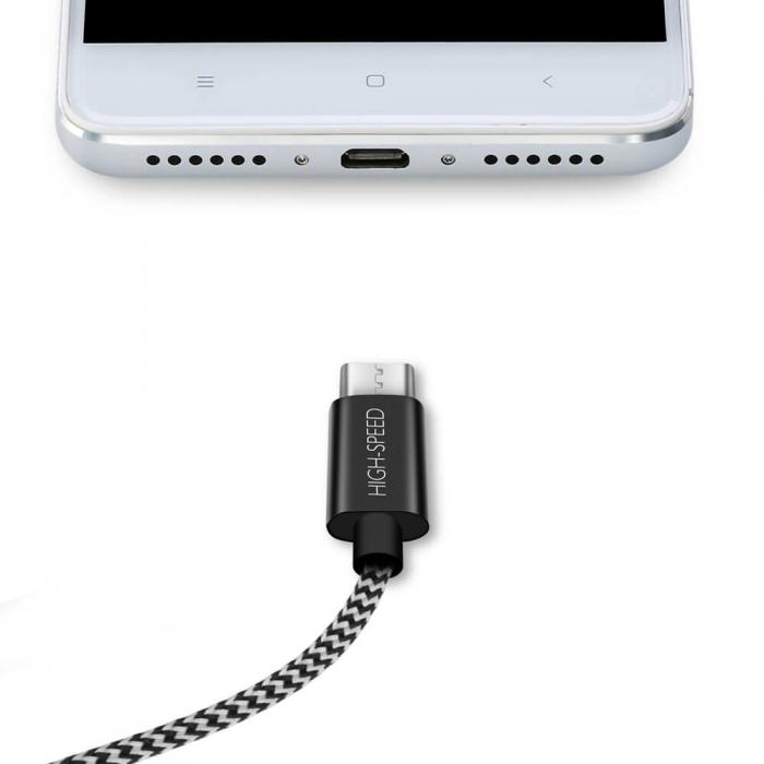 UTGATT4 - Dux Ducis K-ONE Series USB/micro USB Kabel 2.1A 2M Svart