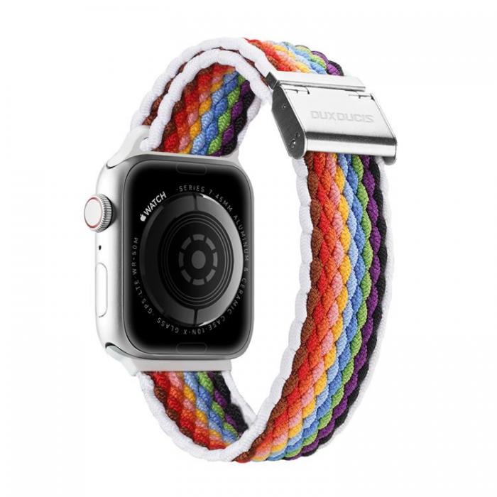 Dux Ducis - Dux Ducis Apple Watch 4/5/6/7/8/SE (42/44/45/49mm) Armband Braided Pale Stripes