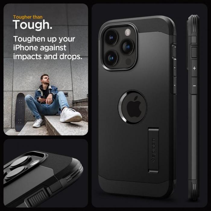 Spigen - Spigen iPhone 15 Pro Max Mobilskal Magsafe Tough Armor - Svart