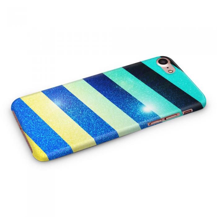 UTGATT5 - Skal till Apple iPhone 7/8 Plus - Striped Colorful Glitter