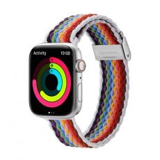 Dux Ducis - Dux Ducis Apple Watch 4/5/6/7/8/SE (42/44/45/49mm) Armband Braided Pale Stripes