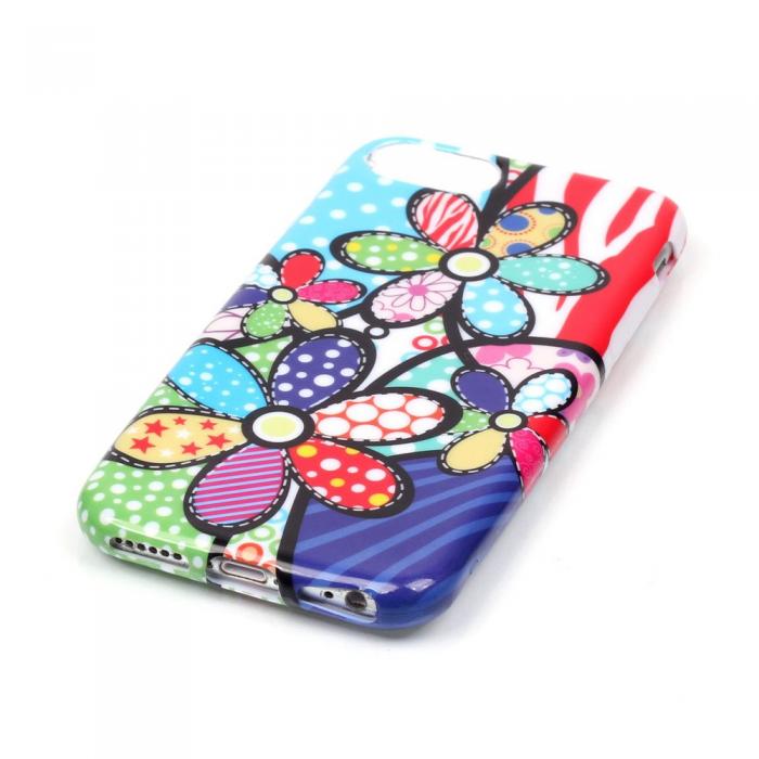UTGATT5 - Flexiskal till Apple iPhone 7/8/SE 2020 - Colorful Flowers