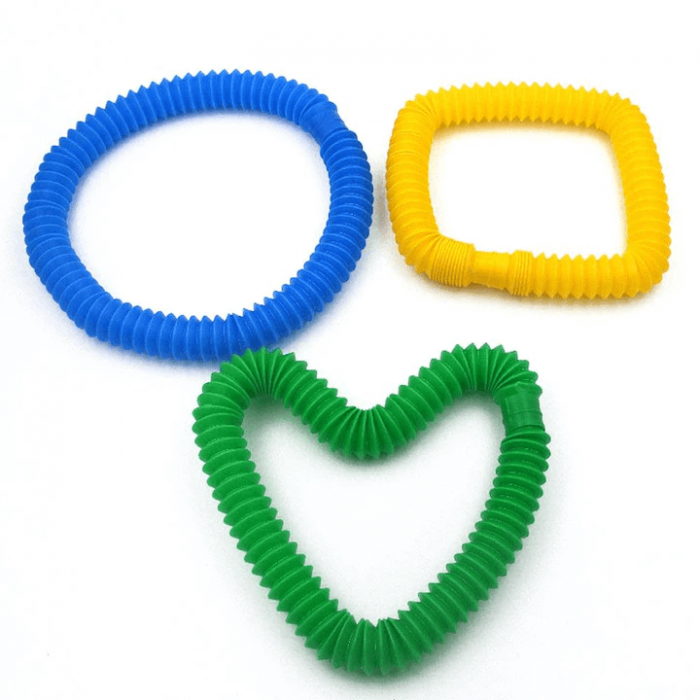 Fidget Toys - 4-Pack Fidget Toys - Pop tube - Sensory - Flera frger - Multicolor