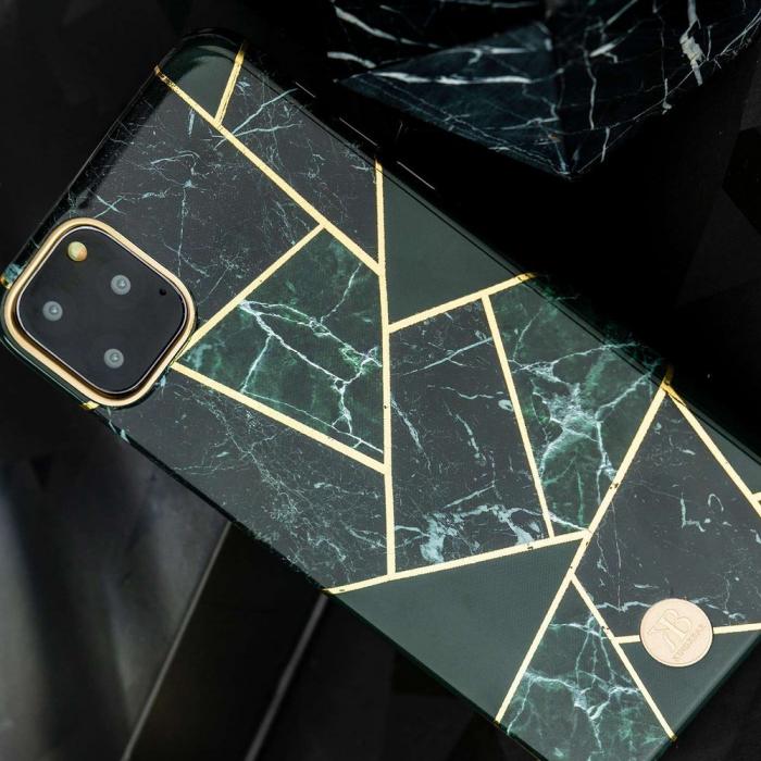 UTGATT4 - Kingxbar Marble Series skal dekorerad marble iPhone 11 Pro Grn