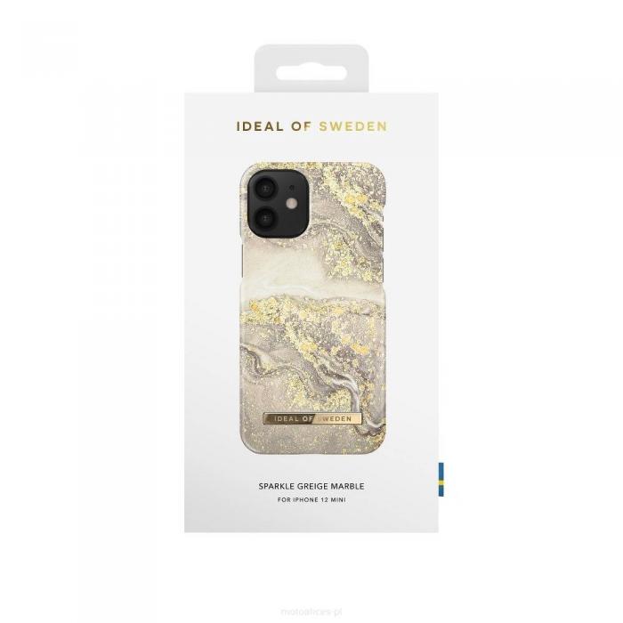 UTGATT4 - iDeal Fashion Skal iPhone 12 & 12 Pro - Sparkle Greige Marble