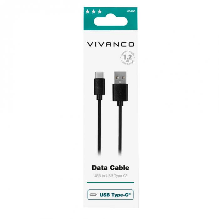 UTGATT1 - Vivanco USB-C/USB 2.0 kabel 1.2m - Svart