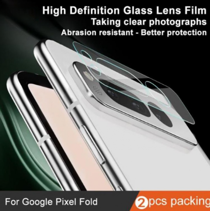 Imak - [2-Pack] IMAK Google Pixel Fold Kameralinsskydd i Hrdat glas