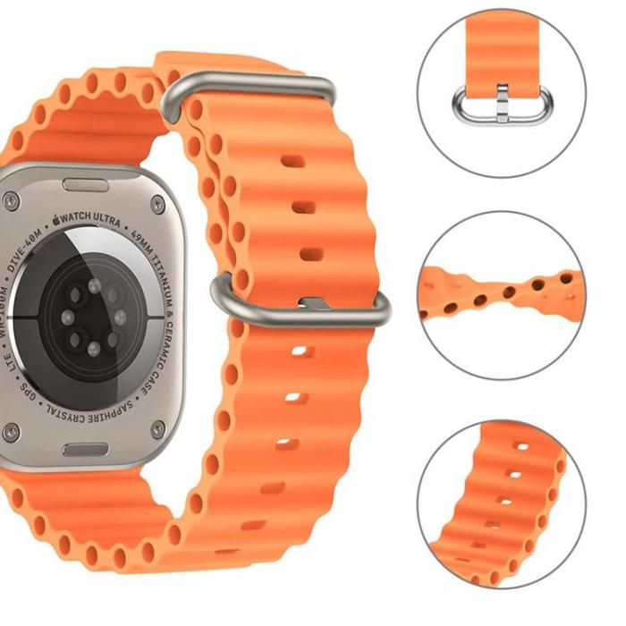 Tech-Protect - Tech-Protect Apple Watch 4/5/6/7/8/SE/Ultra (42/44/45/49mm) Armband - Orange