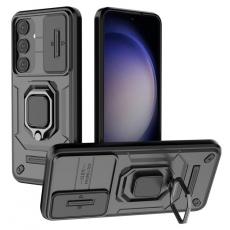 A-One Brand - Galaxy S24 Plus Mobilskal Ringhållare Kickstand - Svart