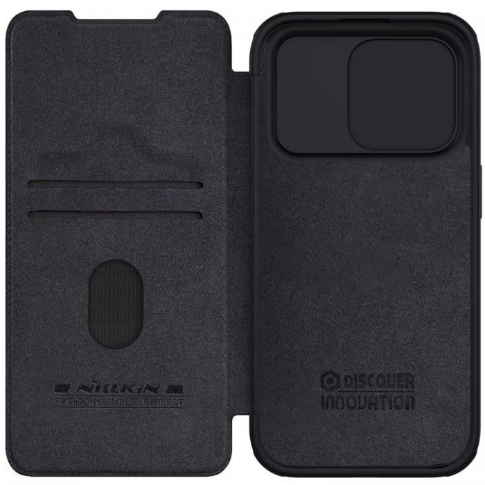 Nillkin - Nillkin iPhone 15 Pro Plnboksfodral Qin Pro Lder - Svart