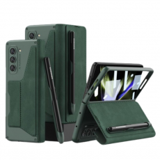 GKK - GKK Galaxy Z Fold 5 Plånboksfodral Armor Flip - Grön