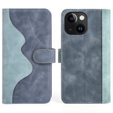 Taltech - iPhone 15 Plus Plånboksfodral Vågigt - Blå