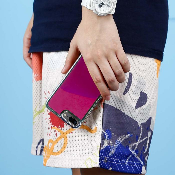 A-One Brand - Liquid Neon Sand skal till iPhone 7 Plus & iPhone 8 Plus - Violet