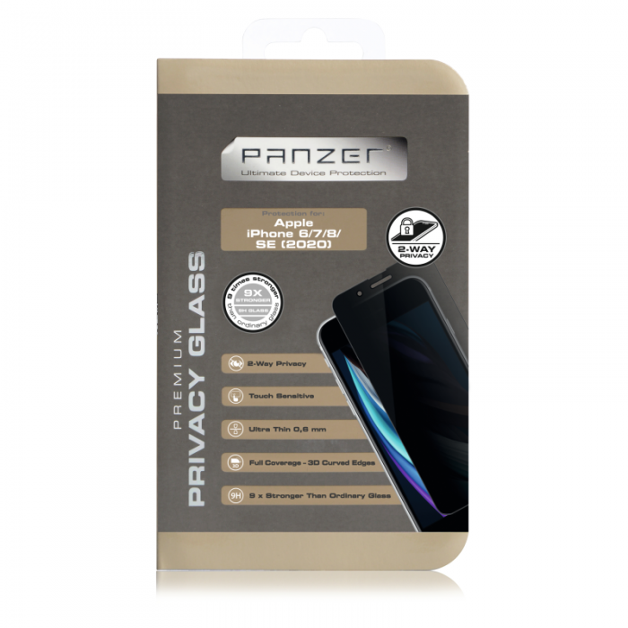 UTGATT1 - Panzer - Privacy Glass 2-way iPhone 6S/7/8/SE (2020)