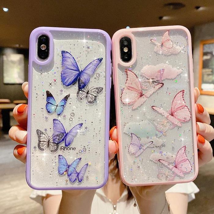 A-One Brand - Bling Star Butterfly Skal till iPhone X / XS - Lila