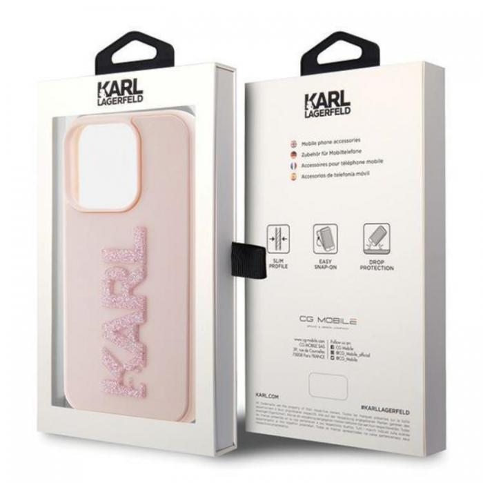 KARL LAGERFELD - Karl Lagerfeld iPhone 15 Pro Mobilskal 3D Glitter Logo
