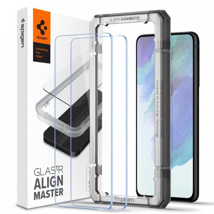 Spigen - Spigen 2-Pack Alm Glas.Tr Hrdat Glas Skrmskydd Galaxy S21 FE