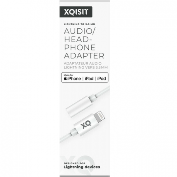 UTGATT5 - Xqisit Audio Lightning Kabel 3.5mm - Vit