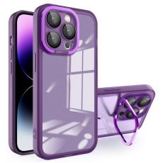 A-One Brand - iPhone 15 Pro Max Mobilskal Electroplating Kickstand - Lila
