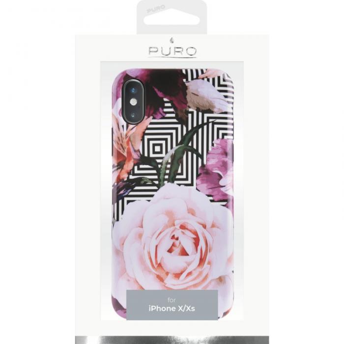 UTGATT5 - Puro Geo Flowers Cover iPhone X/XS - Pink Peonies