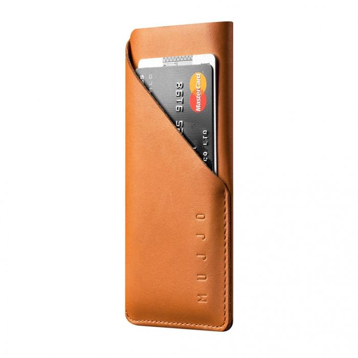 UTGATT5 - Mujjo Leather Wallet Sleeve av kta lder iPhone XS / X - Tan