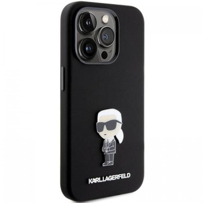 KARL LAGERFELD - KARL LAGERFELD iPhone 15 Pro Mobilskal Ikonik Metal Pin