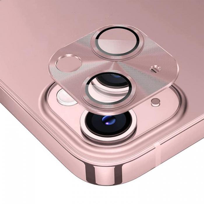 HAT PRINCE - ENKAY iPhone 14/14 Plus Kameralinsskydd i Hrdat glas - Rosa