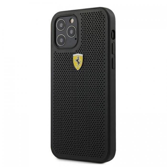 Ferrari - Ferrari On Track Perforated Skal iPhone 12/12 Pro - Svart