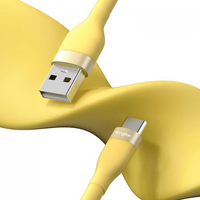 OEM - Ringke USB-A till USB-C Kabel 480Mb/s 12W 2m - Gul
