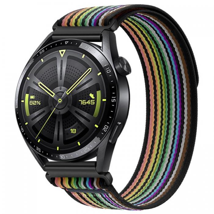 Binghong - Galaxy Watch 6 (40mm) Armband Hoco Nylon - Iridecsent Svart