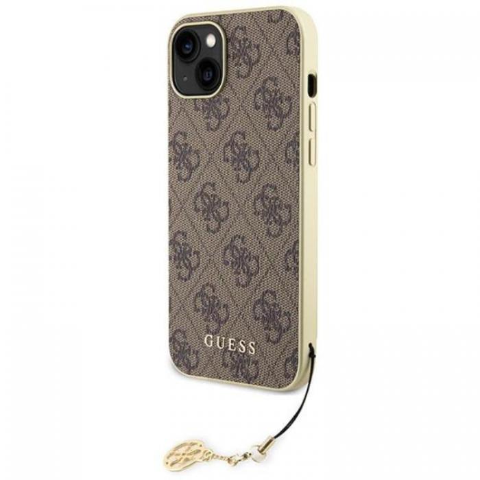 Guess - Guess iPhone 15 Plus Mobilskal 4G Charms Collection - Brun