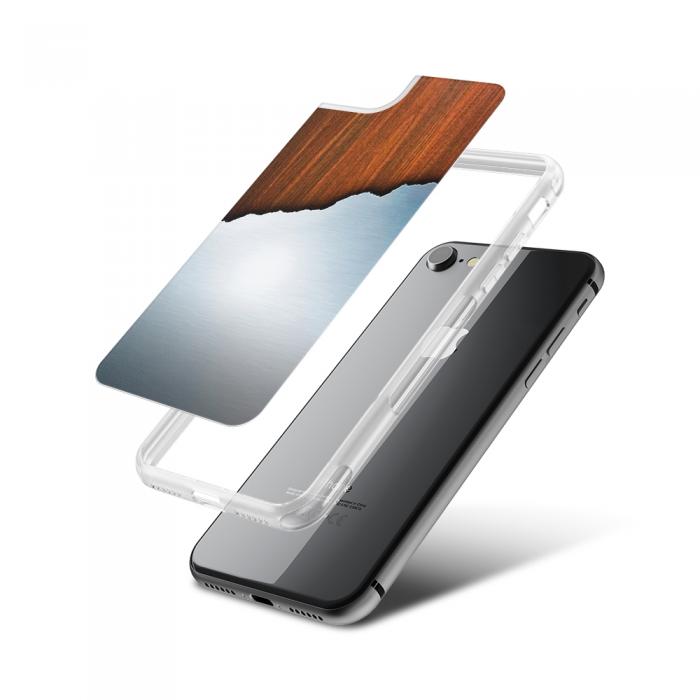 UTGATT5 - Fashion mobilskal till Apple iPhone 7 - Aluminium wood
