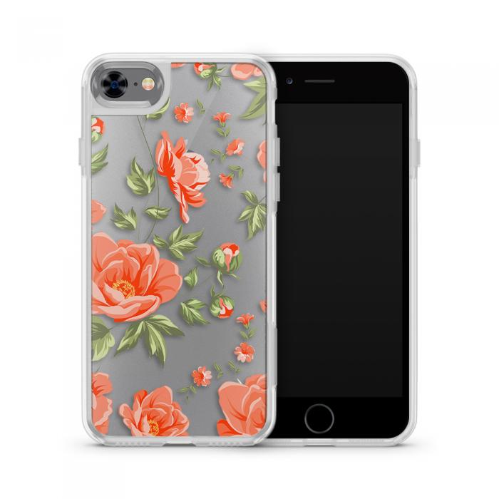 UTGATT5 - Fashion mobilskal till Apple iPhone 7 - Orange flowers