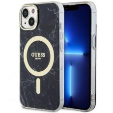 Guess - Guess iPhone 14 Mobilskal MagSafe Marble - Svart