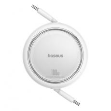 BASEUS - Baseus Retractable Free2Draw Mini USB-C - USB-C 100W 1m - Vit