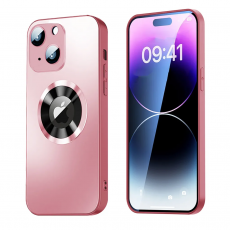 SiGN - SiGN iPhone 15 Mobilskal med Linsskydd och Logo View - Rosa