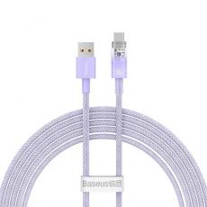 BASEUS - Baseus USB-A Till USB-C Kabel 2m 100W - Lila