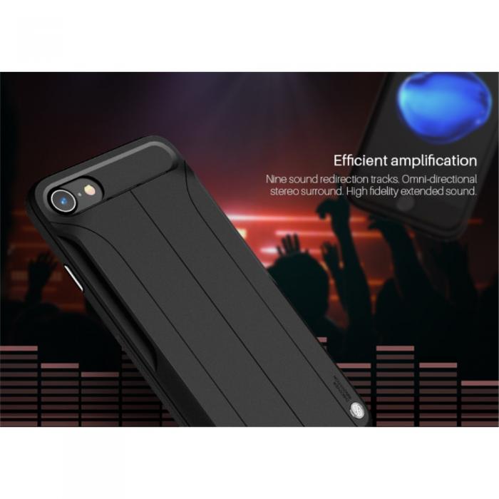 UTGATT5 - NILLKIN Audio Amplifier Skal till Apple iPhone 7/8/SE 2020 - Svart
