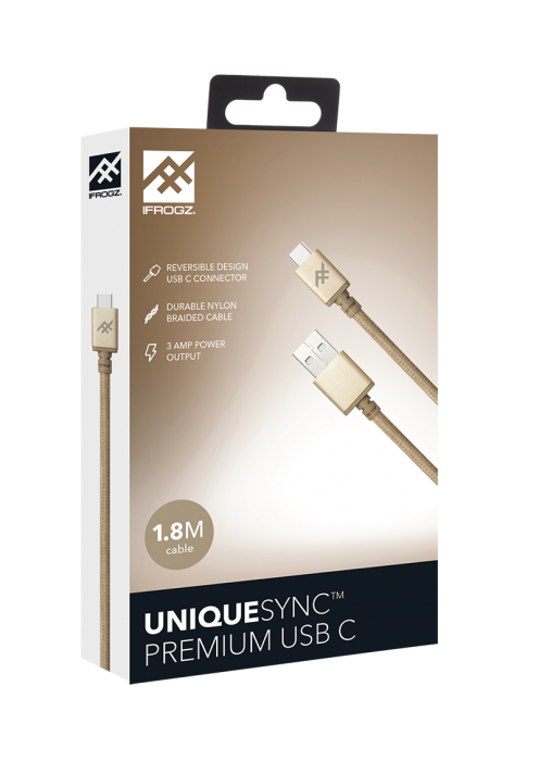 UTGATT4 - Ifrogz Unique Sync Premium Usb A To Usb C Cable 1.8M Gold
