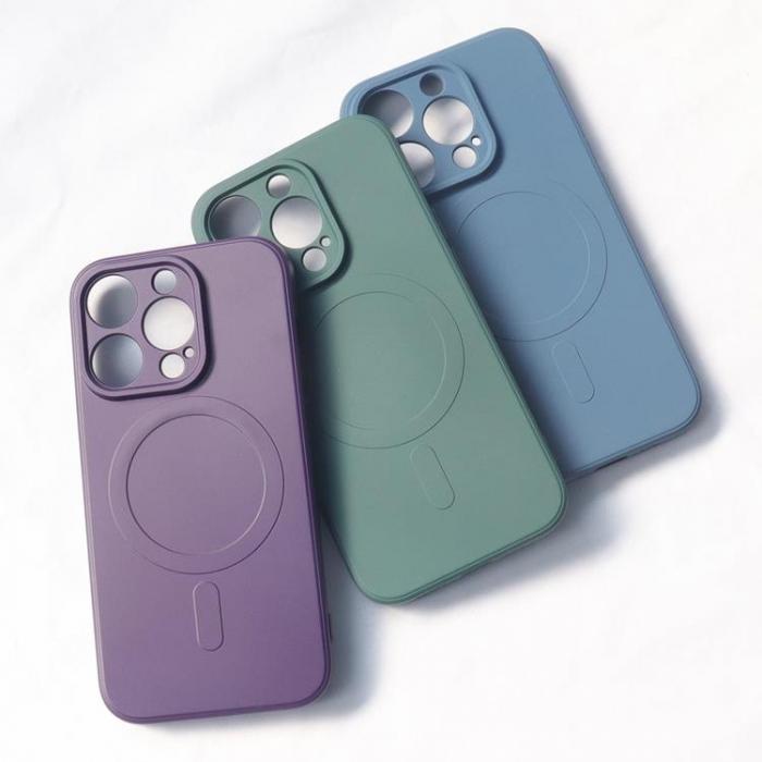 A-One Brand - iPhone 14 Pro Max Mobilskal MagSafe Silikon - Mrkbl